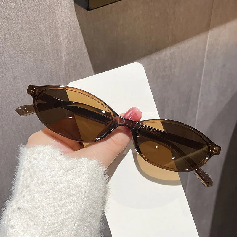 Retro Oval Cat Eye Sunglasses